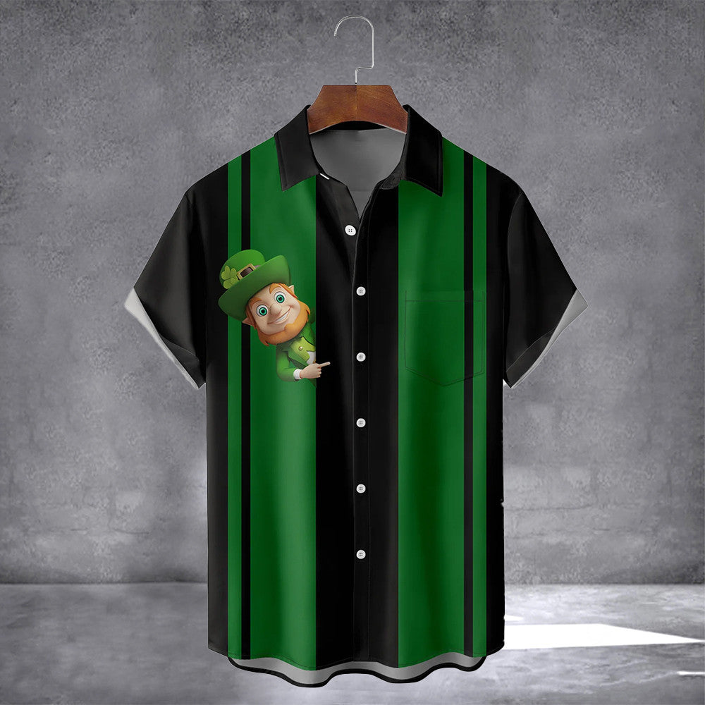 Irish St Patrick's Day Hawaiian Shirt With Pocket March 17 Holiday Short Sleeve Shirt - Famerry