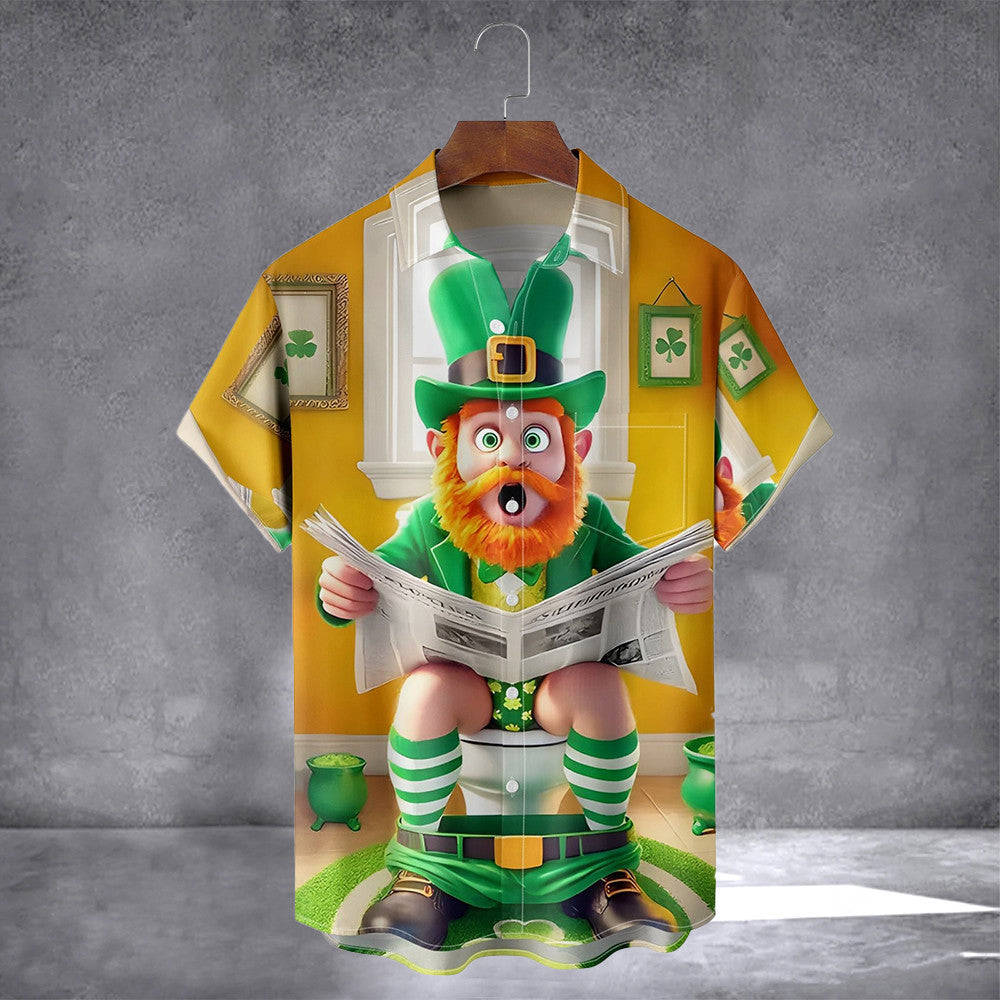 Irish Ugly Dwarf Hawaiian Shirt With Pocket Happy St Patrick'S Day Funny Irish Shirts For Men - Famerry