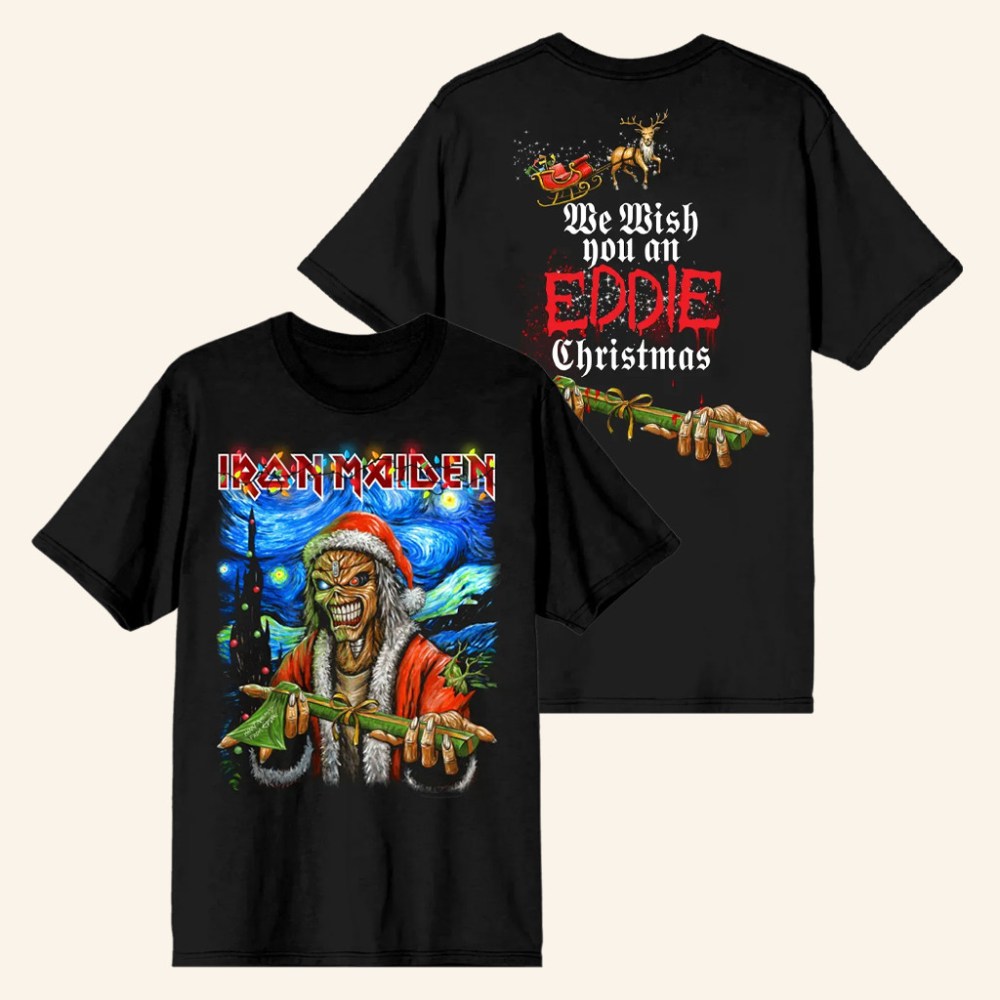 Iron Maiden Merch Deadly Night T-Shirt We Wish You An Addie Christmas Shirt Xmas Gifts For Him - Gypsysystersgift