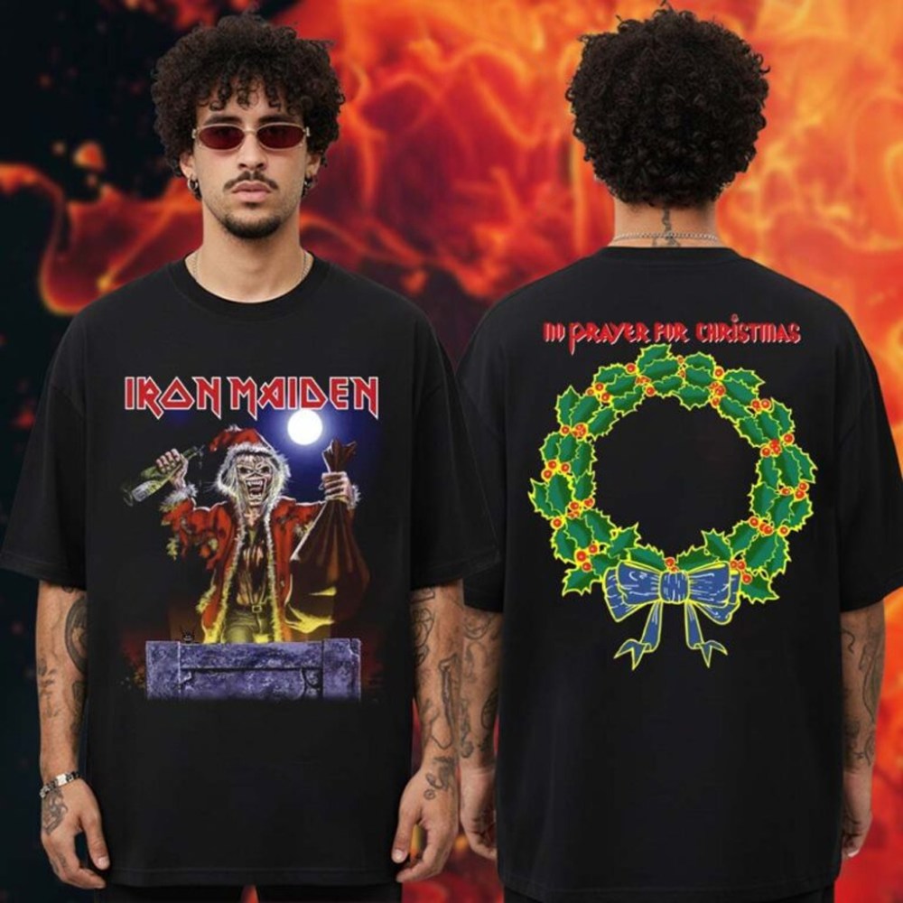 Iron Maiden Merch No Prayer for Christmas T-Shirt Christmas Gifts For Him - Gypsysystersgift