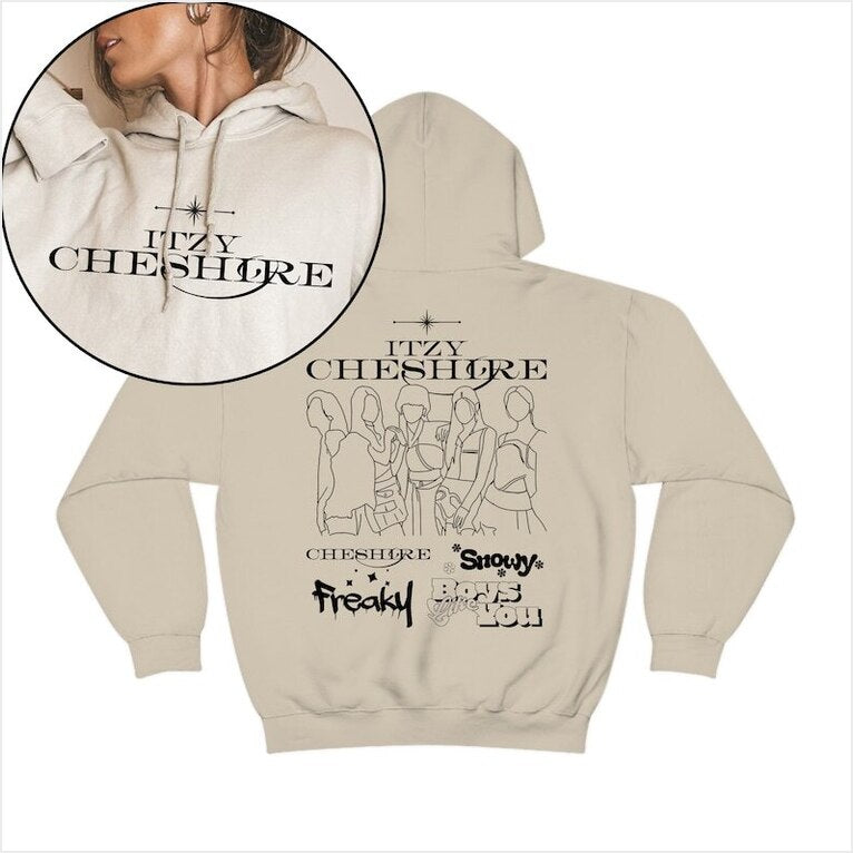 Itzy Cheshire Track List Album Hoodie Gift For Fan Midzy Gifts For Her Merch Apparel - Gypsysystersgift