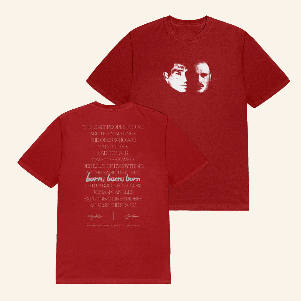 Jack Kerouac Merch The Burn Burn Burn Red T-Shirt Christmas Gifts For Him - Gypsysystersgift