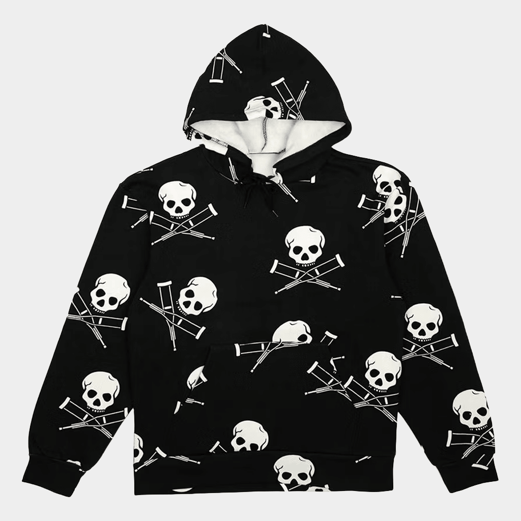 Jackass Merch Jackass Skull And Crutches Hoodie Unique Gifts For Him - Gypsysystersgift