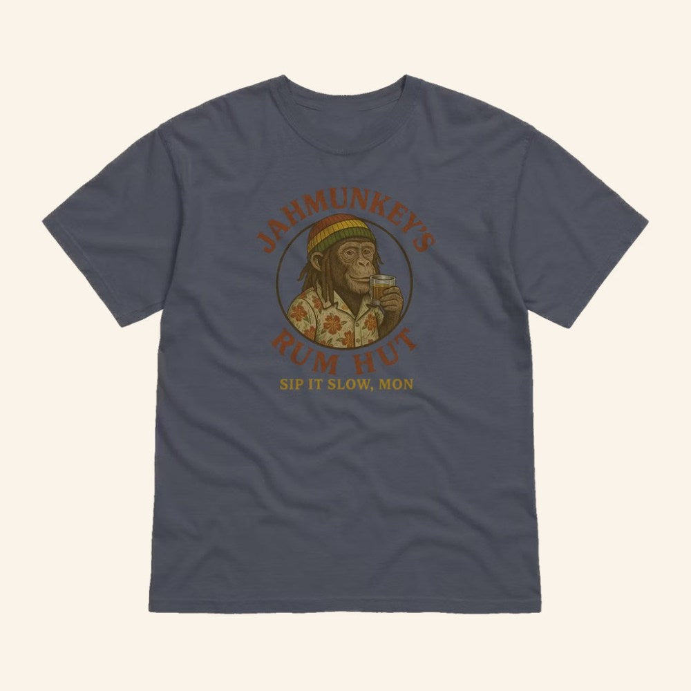 Jahmunkey Merch Jahmunkey's Rum Hut Logo T-Shirt Christmas Gifts For Him - Gypsysystersgift