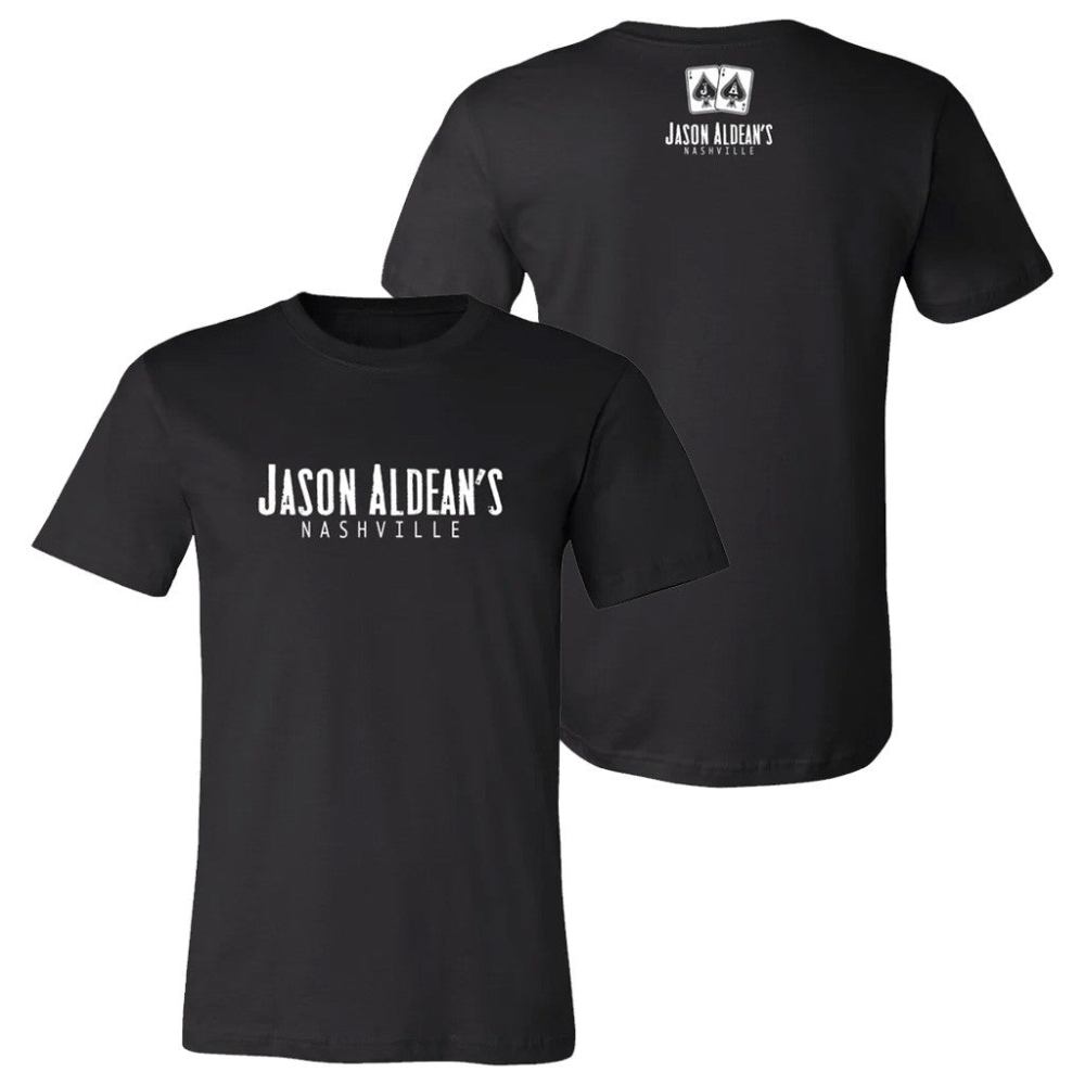 Jason Aldean Merch Tour 2025 Jason Aldean's Nashville Black Logo T-Shirt Gifts For Him - GypsysystersGift