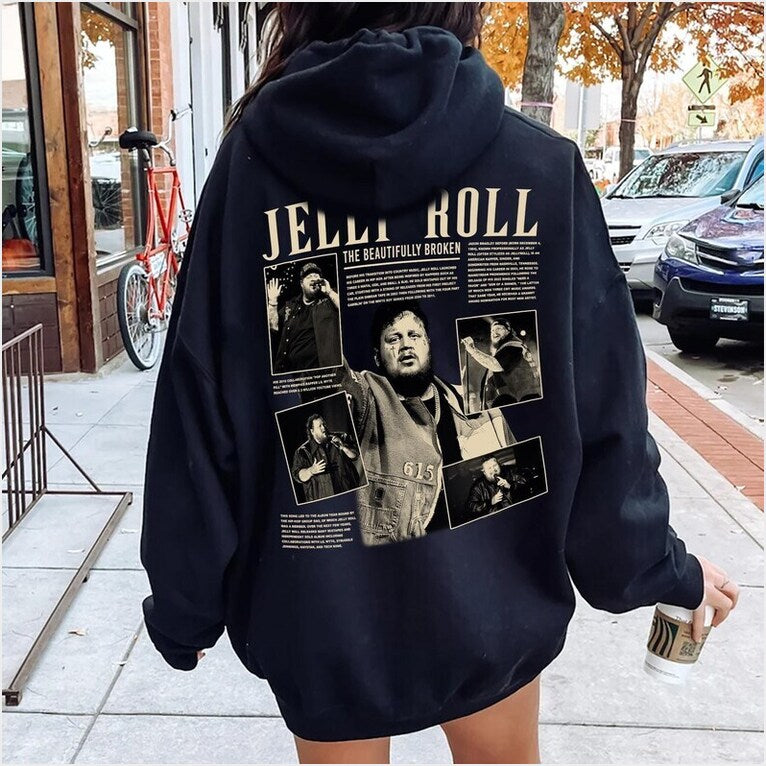 Jelly Roll Hoodie Retro Jelly Roll Gifts For BFF Trendy Merch (2) - Gypsysystersgift
