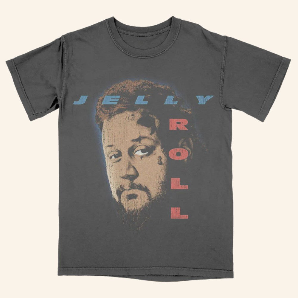 Jelly Roll Merch Vintage Photo T-Shirt Best Gifts For Hip Hop Lovers - GypsysystersGift