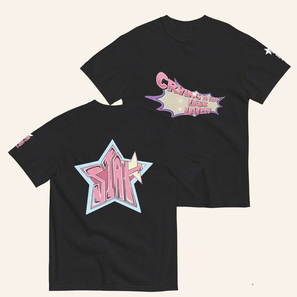 Jiah World Merch Store Crying A Lot Less Lately T-Shirt Unique Gifts For Her - GypsysystersGift