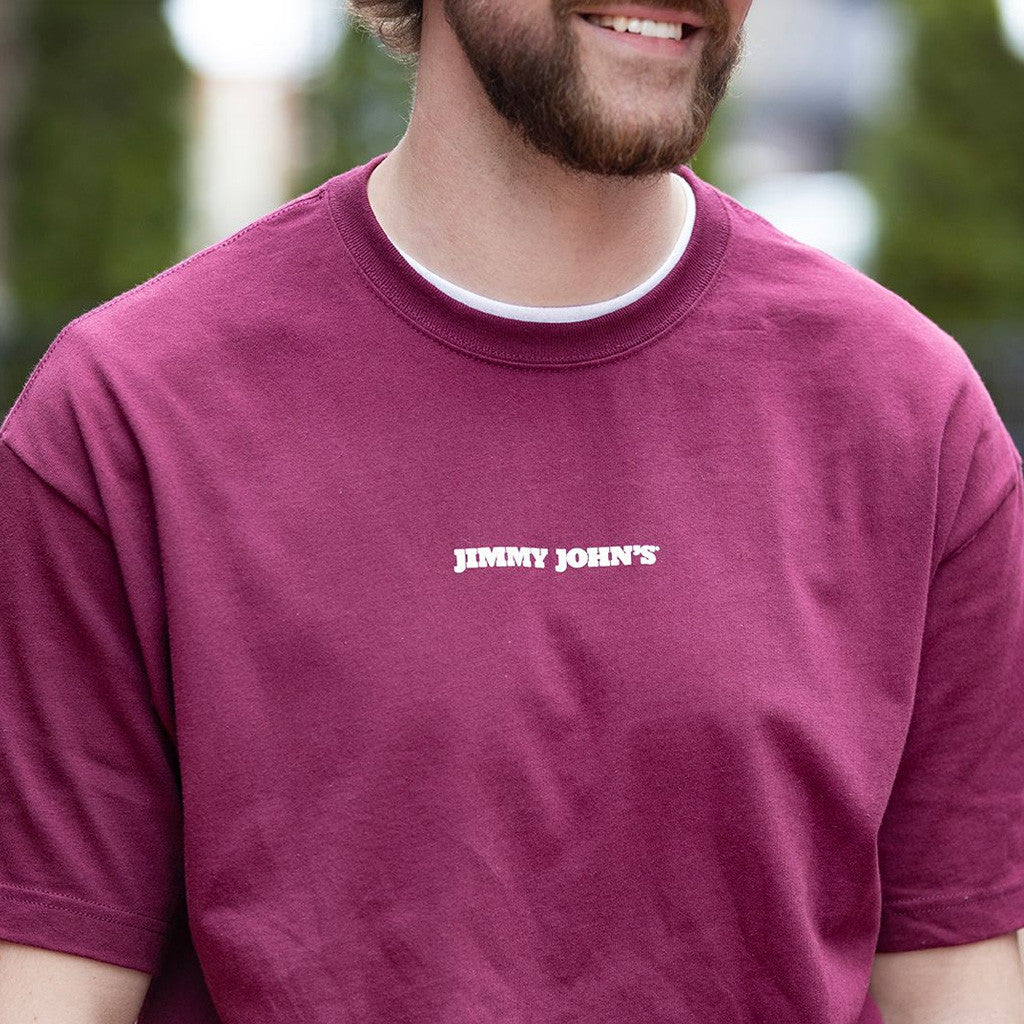 Jimmy Johns Merch We're Here And We're Hot T-Shirt Gift Ideas For Him Her - Gypsysystersgift