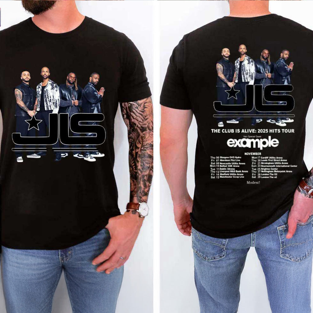 JLS Boy Band The Club Is Alive 2025 UK Tour T-Shirt Christmas Gifts For Pop Fans - Gypsysystersgift