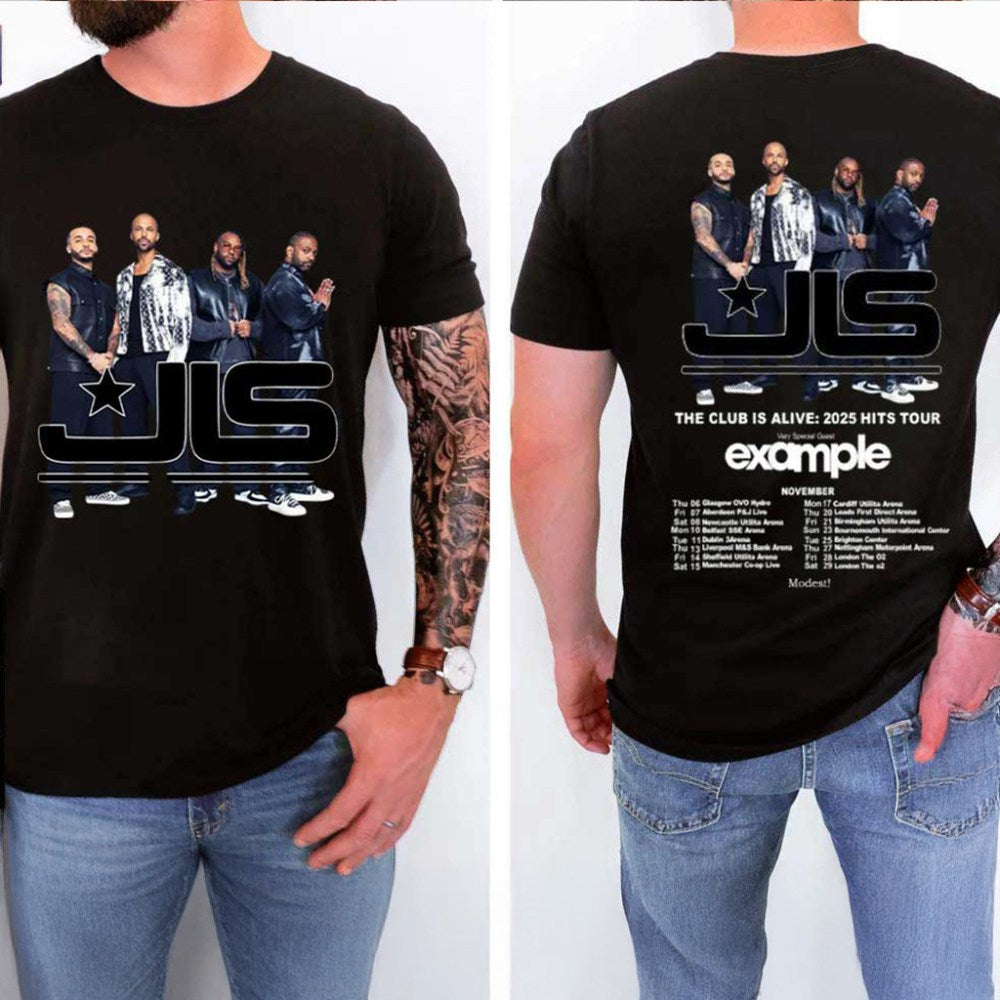 JLS Boy Band The Club Is Alive 2025 UK Tour T-Shirt Christmas Gifts For Pop Fans - Gypsysystersgift