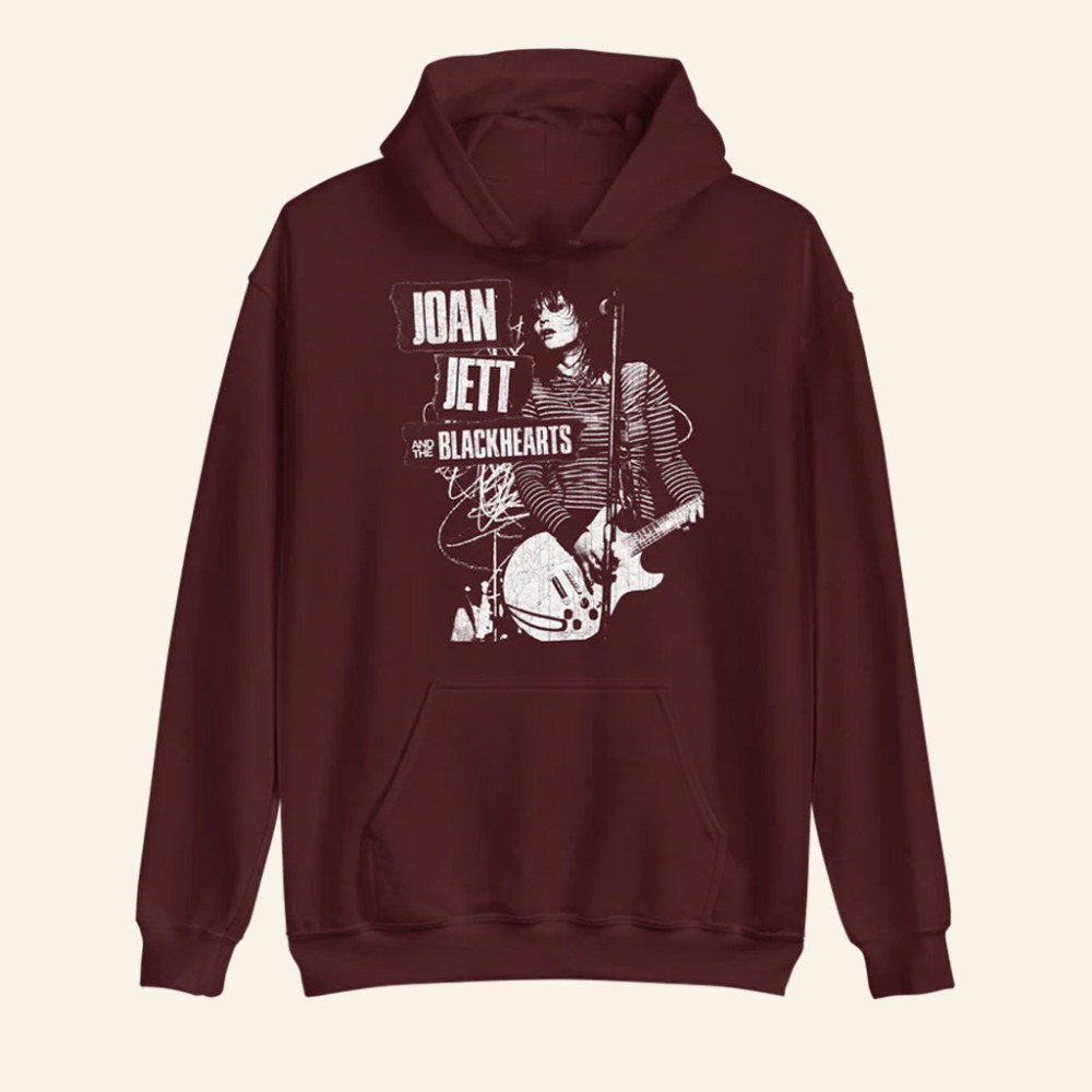 Joan Jett Merch Joan Jett Scribble Hoodie Music Lover Gift Ideas For Him - Gypsysystersgift