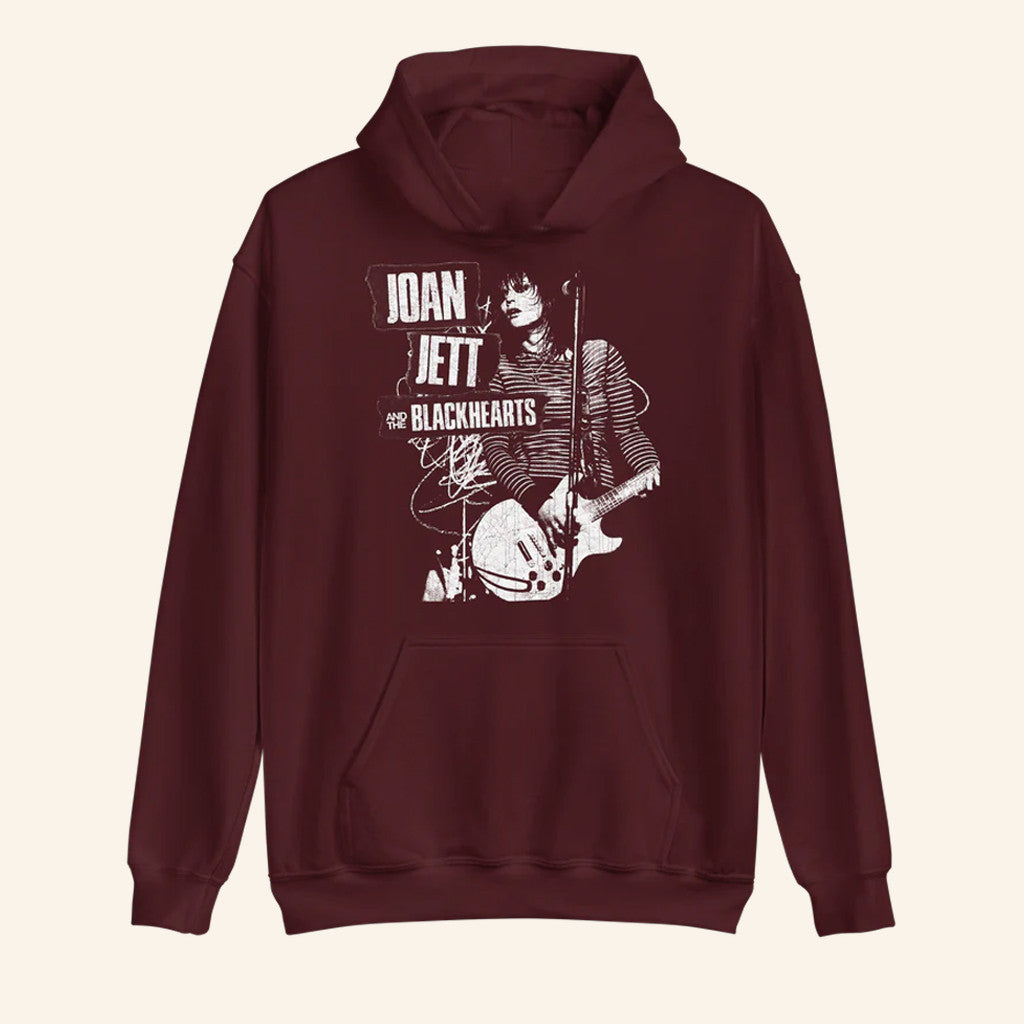 Joan Jett Merch Joan Jett Scribble Hoodie Music Lover Gift Ideas For Him - Gypsysystersgift