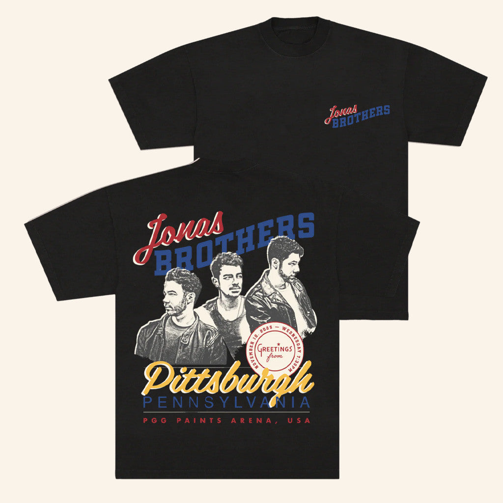 Jonas Brothers Merch Greetings From Your Hometown Pittsburgh PA T-Shirt Gifts For Him - Gypsysystersgift