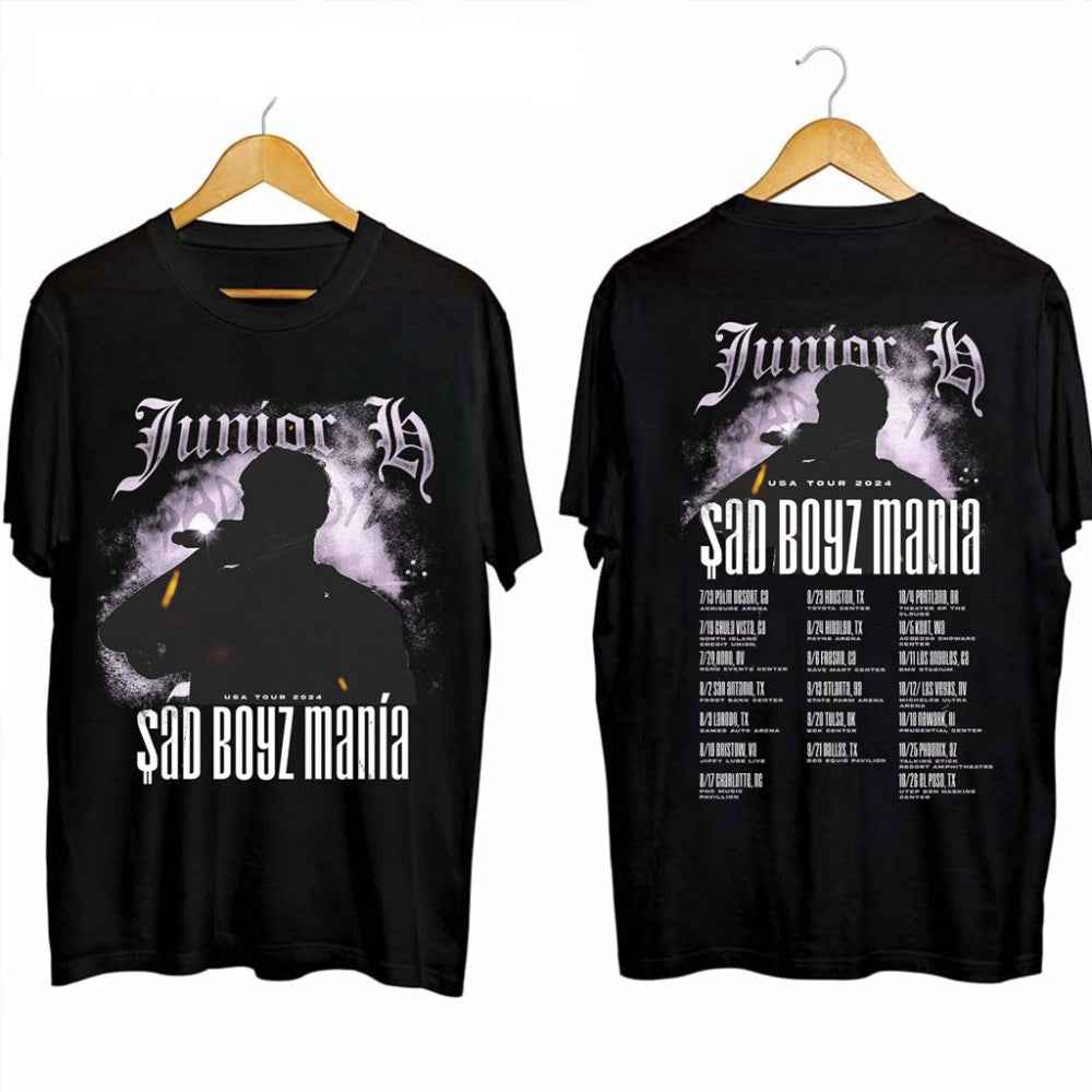 Junior H Sad Boyz Mania Tour Shirt Junior H Merch Music Lover Gifts For Him - Gypsysystersgift