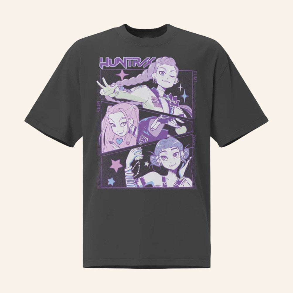 K Pop Demon Hunters Merch HUNTRX T-Shirt Birthday Gift For Her - Gypsysystersgift