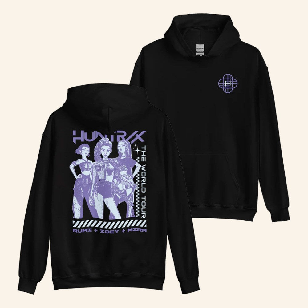 K Pop Demon Hunters Merch HUNTRX The World Tour Hoodie Gifts For Girlfriend - Gypsysystersgift