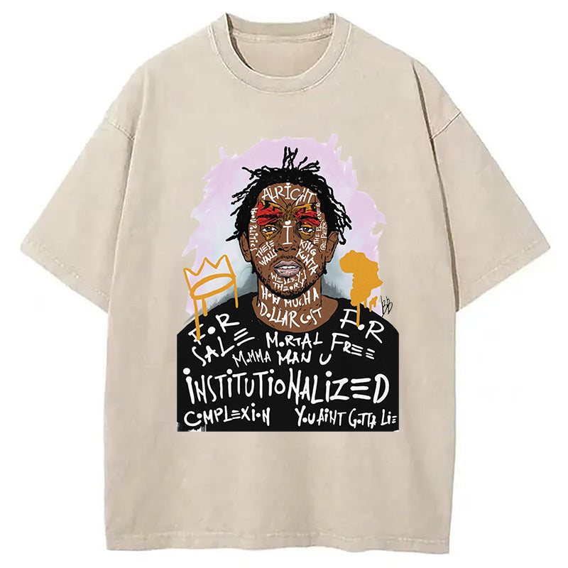 Kendrick Lamar Washed T-Shirt Funny Graphic Gift For Friends Gifts For Him - Gypsysystersgift