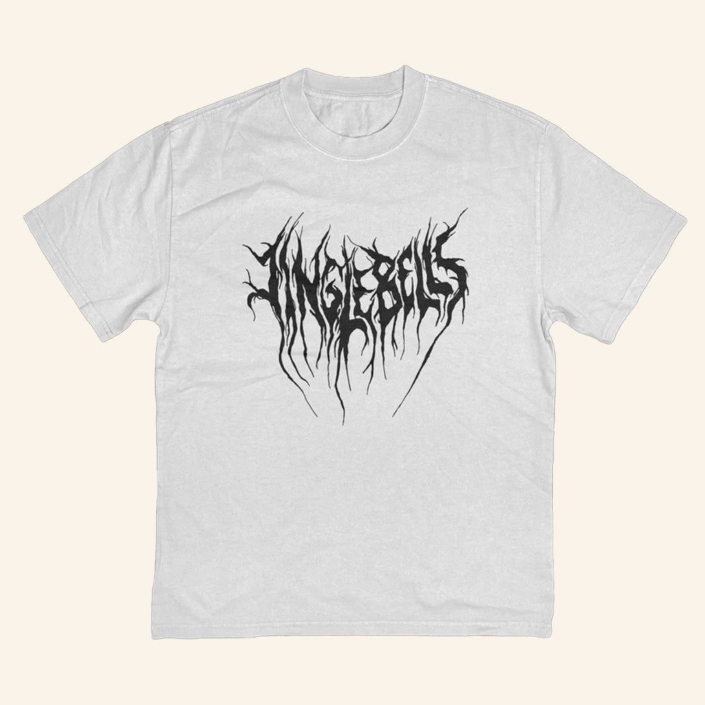 Kerrang Merch Hell's Jingle Bells White T-Shirt Christmas Gift Ideas For Him - Gypsysystersgift