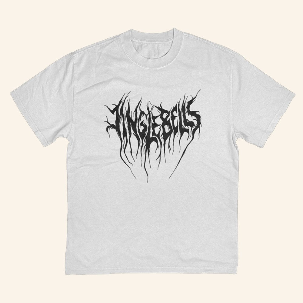 Kerrang Merch Hell's Jingle Bells White T-Shirt Christmas Gift Ideas For Him - Gypsysystersgift