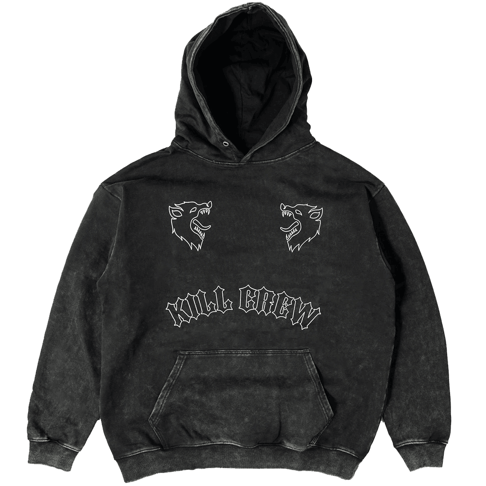 Kill Crew Hoodie Kill Crew Merch Two Wolves Wash Hoodie Online Mother Day Gifts Gift for Dad - Gypsysystersgift