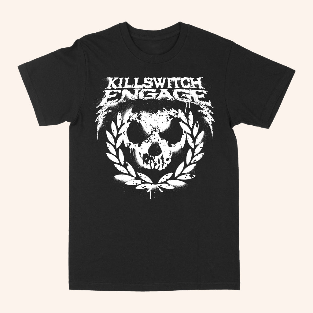 Killswitch Engage Merch Skull Wreath T-Shirt Black Cool Gifts For Music Lovers - GypsysystersGift