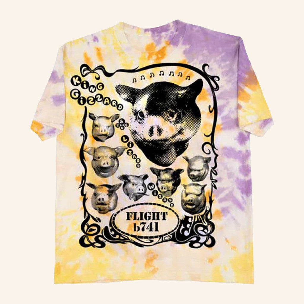 King Gizzard Merch King Gizzard And The Lizard Wizard Pig Tie Dye T-Shirt Gifts For Rock Fans - Gypsysystersgift