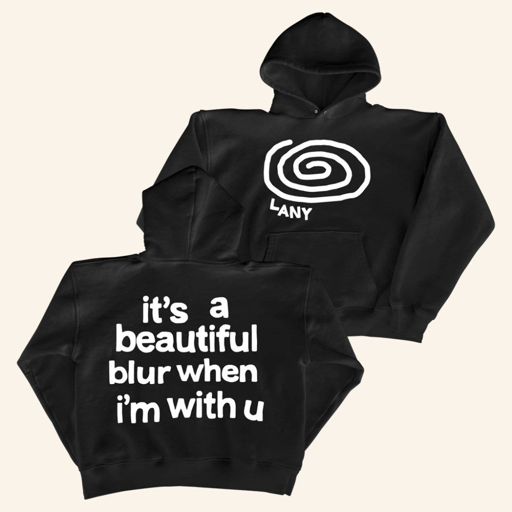 LANY Merch LANY Swirl Hoodie It's a A Beautiful Blur When I'm With U Hoodie Gifts For Him - Gypsysystersgift