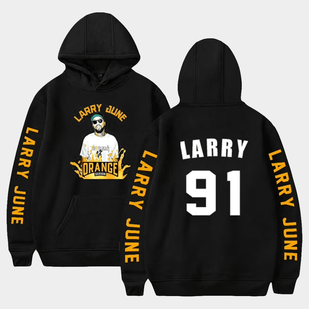 Larry June Merch Rapper Larry June 91 Logo Hoodie Streetwear Clothes Gifts For Fans - Gypsysystersgift