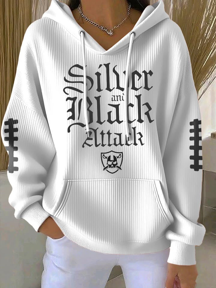 Las Vegas Football Silver And Black Attack Hoodie Las Vegas Pride Merch Game Day Clothes - Gypsysystersgift