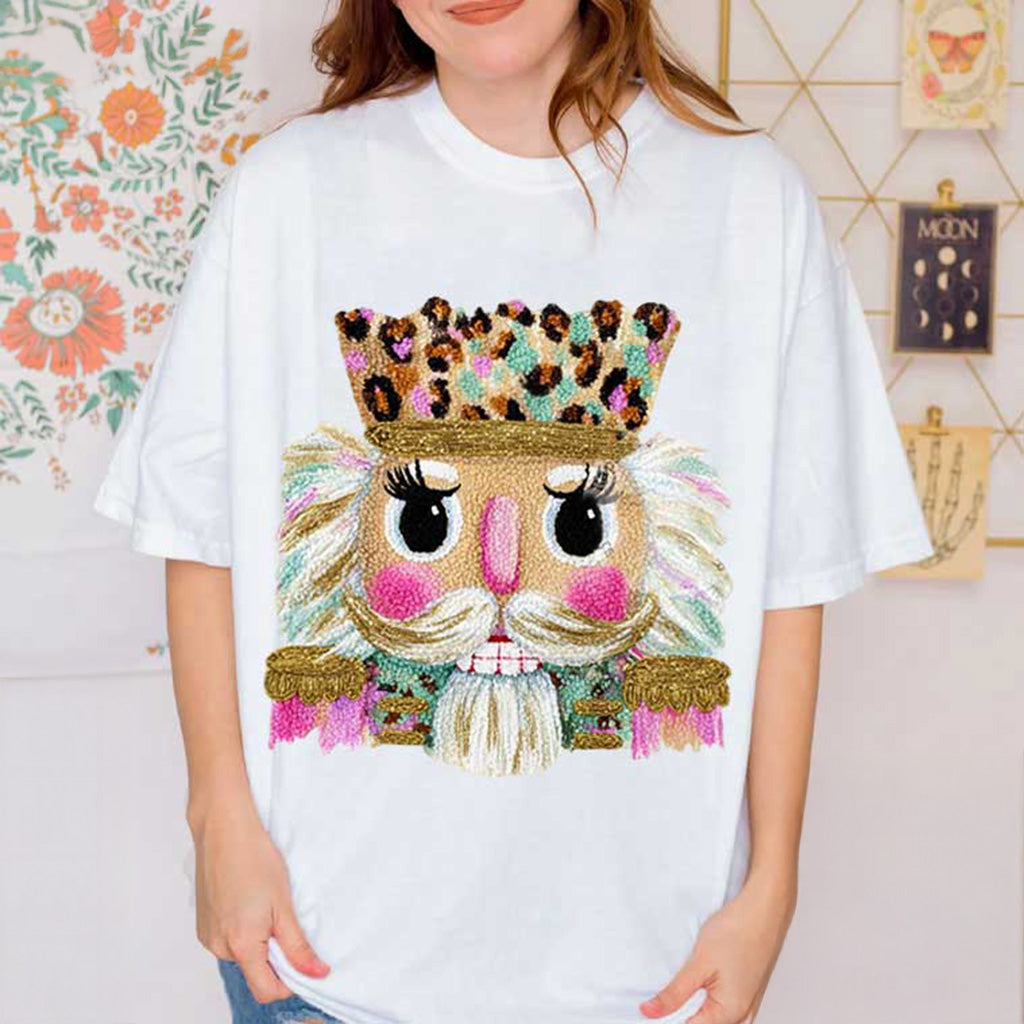 Latch Hook Yarn Faux Nutcracker Holiday Christmas T-Shirt Christmas Gifts For Her - Gypsysystersgift