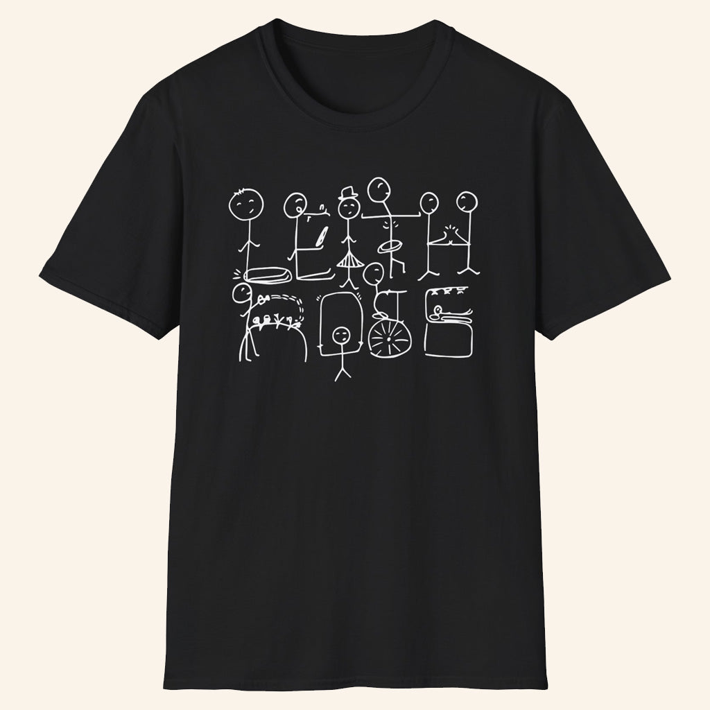 Leith Ross Merch Stick Figures T-Shirt Music Gift Ideas For Guys - GypsysystersGift