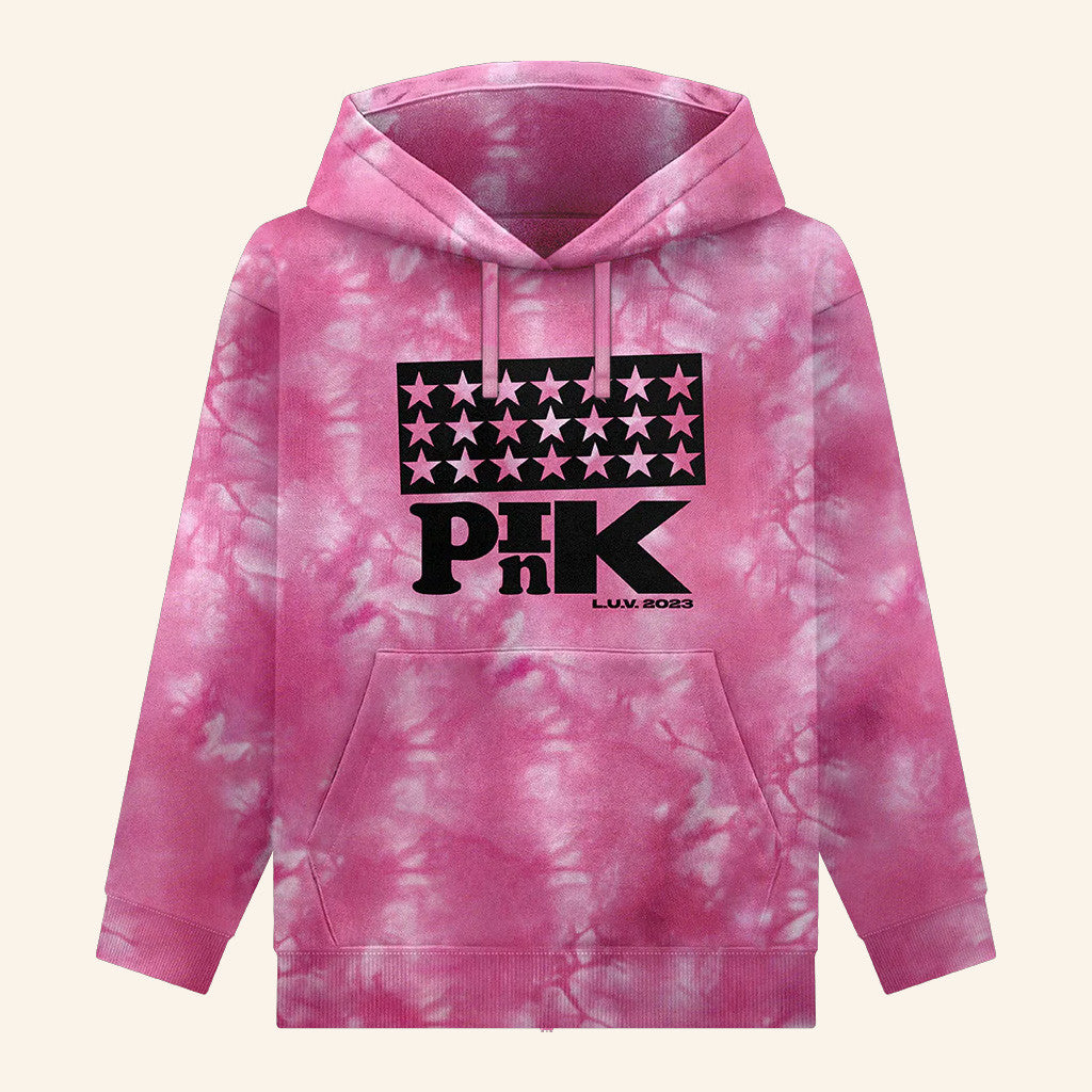 Lil Uzi Vert Merch Pink LUV Tie Dye Hoodie Gifts Ideas For Rap Lovers - Gypsysystersgift