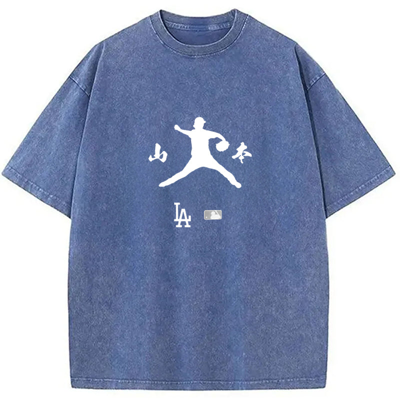 Los Angeles Dodgers Washed T-Shirt Trendy Everyday Casual Outfit Gifts For Him - Gypsysystersgift