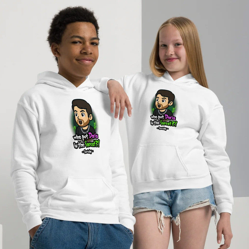 Louisayy Merch Who Put Doris In The Forest Hoodie White Gifts For Him - Gypsysystersgift