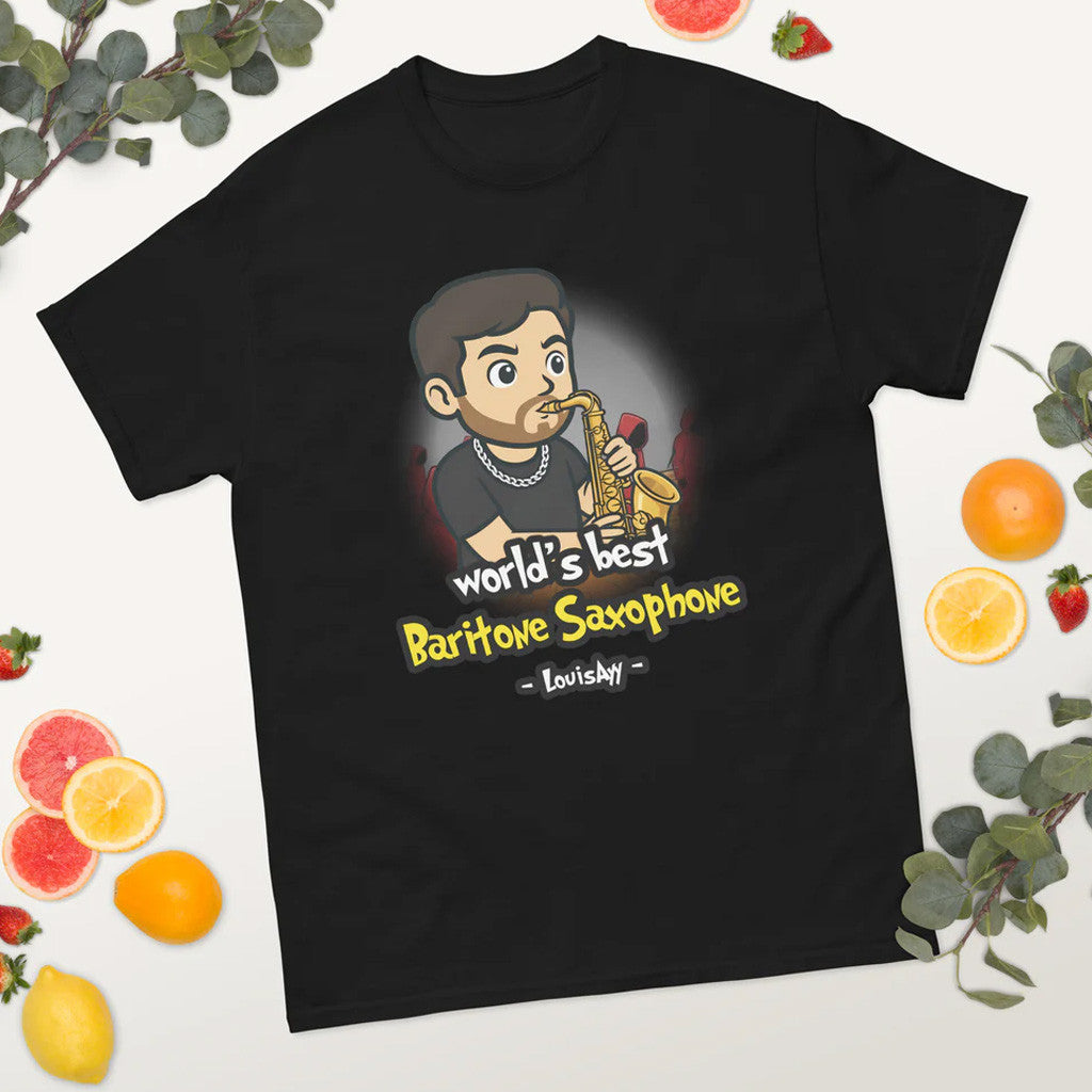 Louisayy Merch World's Best Baritone Saxophone T-Shirt Black Gift Ideas For Him - GypsysystersGift