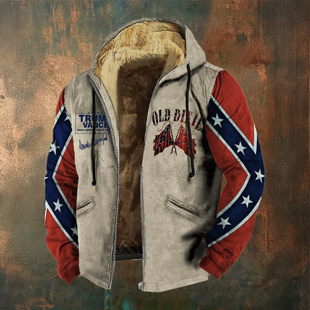 MAGA Trump Vance Zip Hoodie Southern Pride Old Dixie Hoodie Vintage Clothing Gifts For Him - Gypsysystersgift