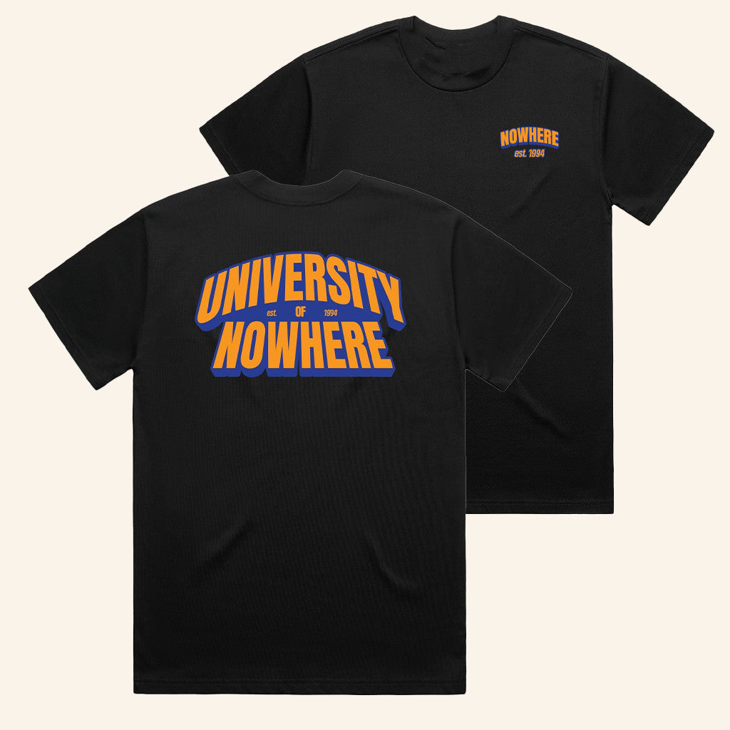 Mashtag X Kecks Merch University Of Nowhere Black T-Shirt Gift Ideas For Him - Gypsysystersgift