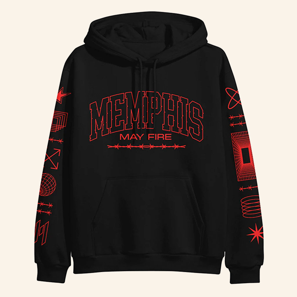 Merchnow Merch Memphis May Fire Barbed Hoodie Birthday Presents For Boyfriend - Gypsysystersgift
