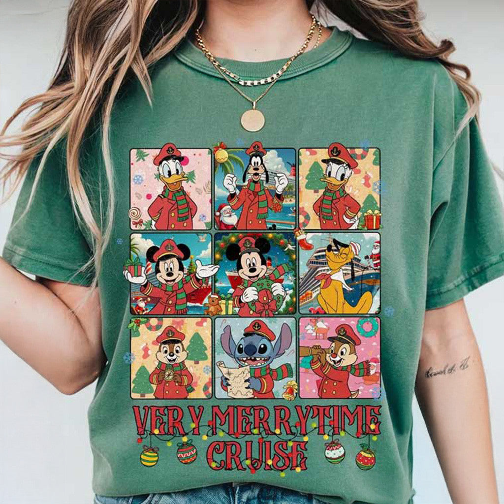 Mickey And Friends Very Merrytime Cruises 2025 Christmas Shirt Xmas Gifts For Her - Gypsysystersgift
