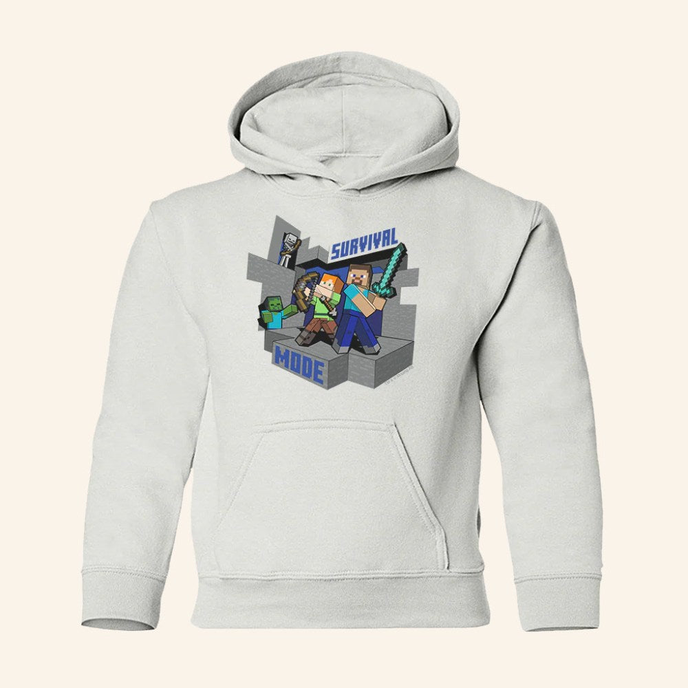 Minecraft Merch Minecraft Survival Mode Hoodie Gift Ideas For Friends - Gypsysystersgift