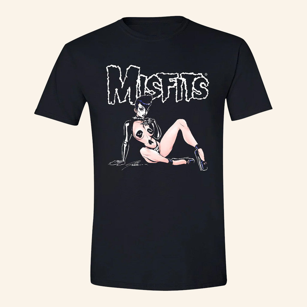 Misfits Merch Misfits Fiendish Pin Up Black T-Shirt Best Gifts For Rock Fans - Gypsysystersgift