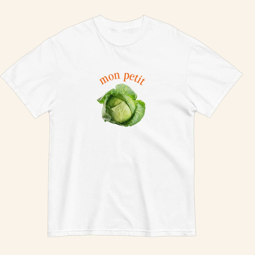 Mon Petit Chou T-Shirt Funny Cabbage French Shirt Valentine Day Gifts For Her - GypsysystersGift