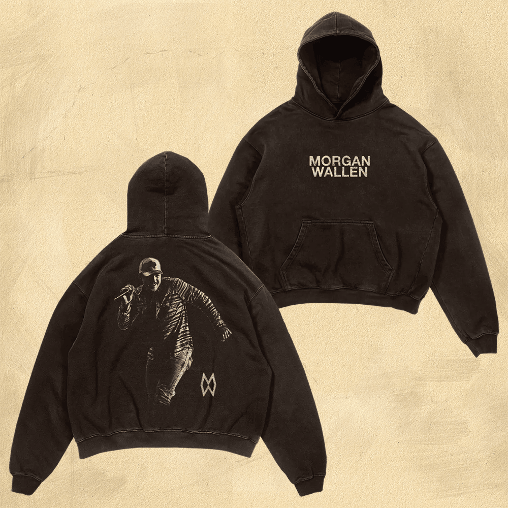 Morgan Wallen Merch Morgan Wallen Hoodie Live Photo Brown Hoodie Unique Father'sDay Gifts - Gypsysystersgift