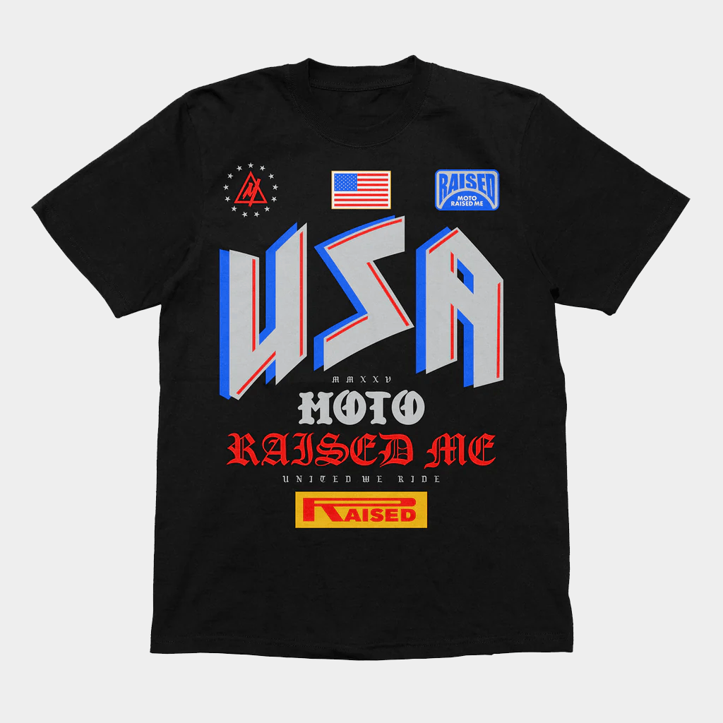 Moto Raised Me United We Ride United T-Shirt Gifts For Boyfriend - GypsysystersGift