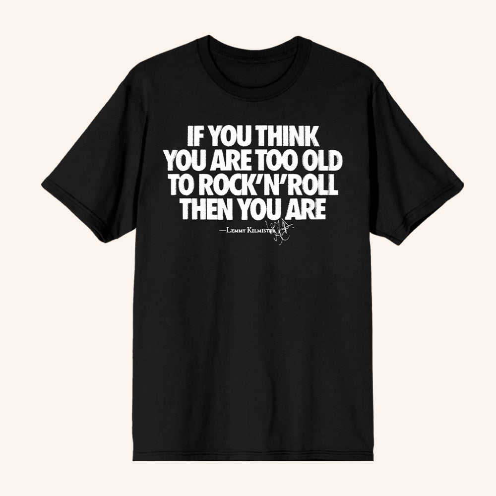 Motorhead Merch Too Old To Rock N Roll T-Shirt Gifts For Rock Music Lovers - GypsysystersGift
