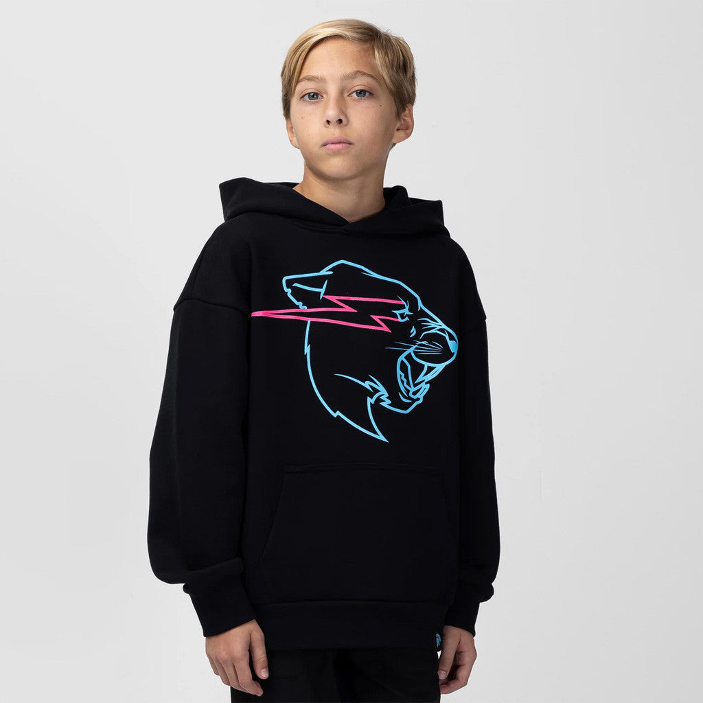 Mr Beast Merch Glow In The Dark Panther Hoodie Gift Ideas For Him - Gypsysystersgift