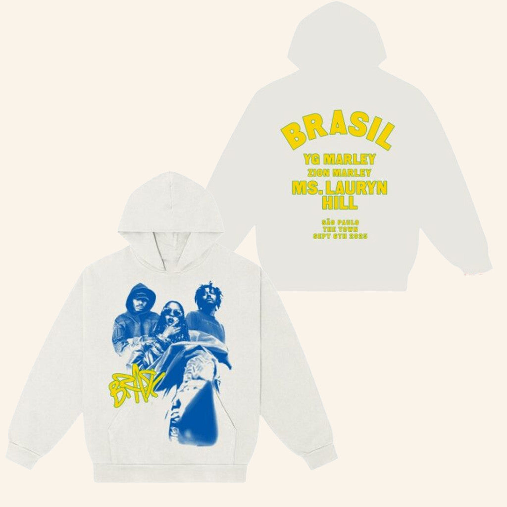Ms Lauryn Hill Merch Trio White Hoodie Christmas Presents For Music Lovers - Gypsysystersgift