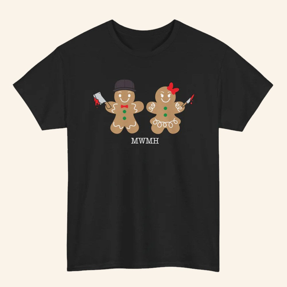 Murder With My Husband Merch Gingerbread Couple Shirt MWMH Merch Christmas Gifts For Him Her - Gypsysystersgift