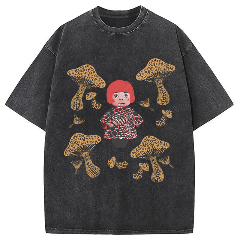 Mushroom Lover Washed T-Shirt Unisex Streetwear Graphic Style Gifts For Him - Gypsysystersgift